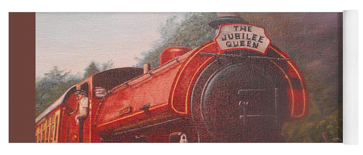 Steam Train Yoga Mat featuring the painting Steam Train by HH Palliser