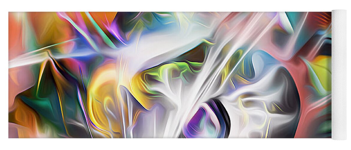Abstract Yoga Mat featuring the digital art Steppin Out by Jeff Malderez