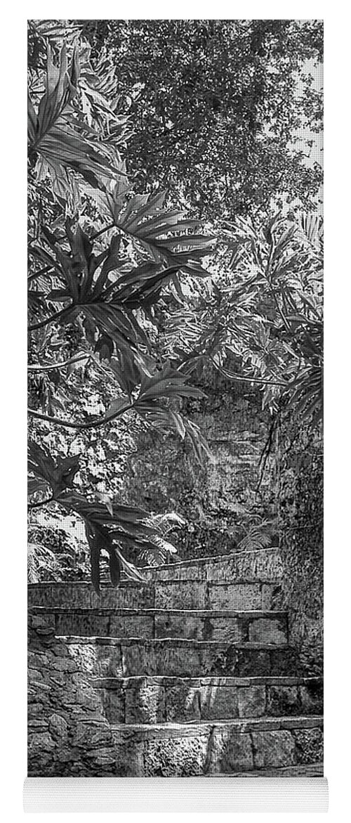 Chichen Itza Yoga Mat featuring the photograph Steps Near Cenote Chichen Itza by Frank Mari