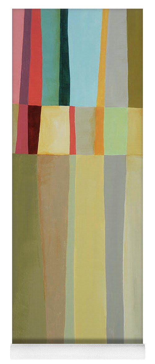 Jane Davies Yoga Mat featuring the painting Stitched Together #6 by Jane Davies