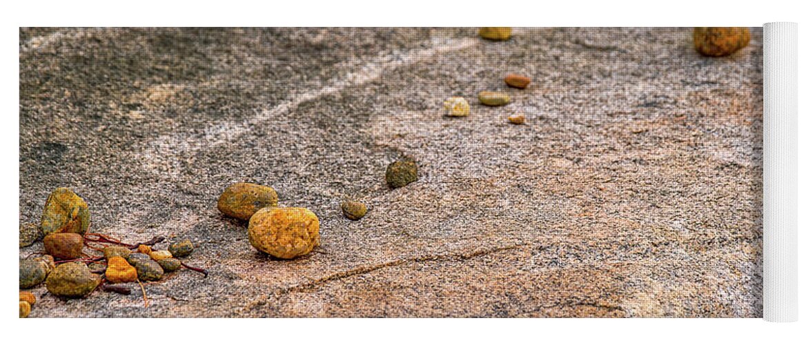 New Hampshire Yoga Mat featuring the photograph Stones On A Boulder by Jeff Sinon