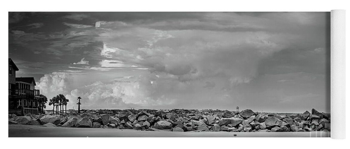 Beach Yoga Mat featuring the photograph Storm Clouds - Sullivan's Island Beach by Dale Powell
