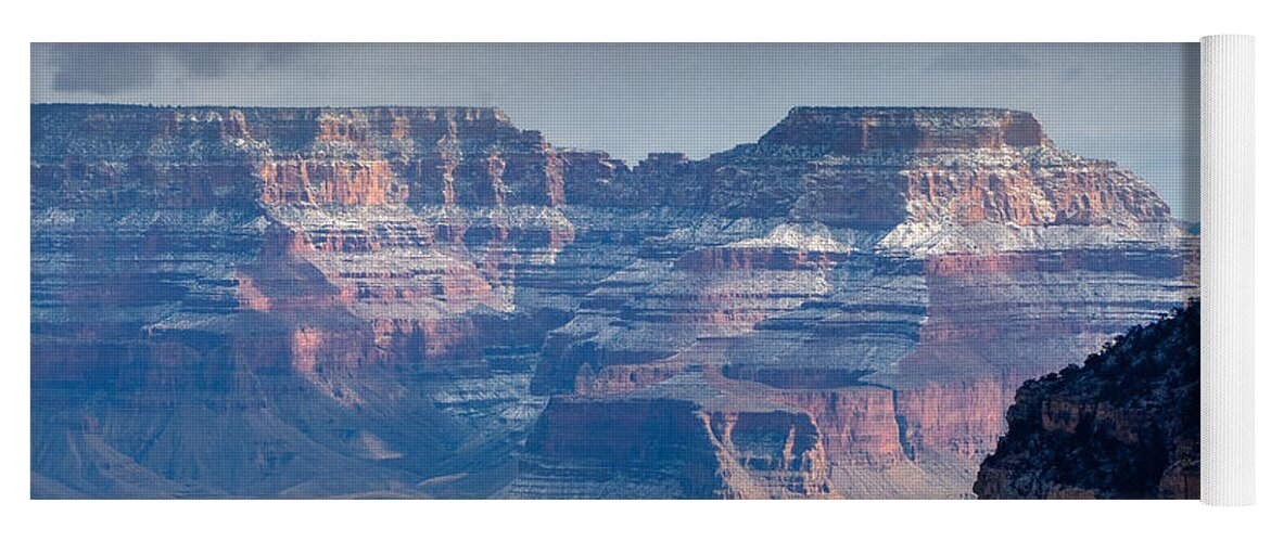 Storm Stormy Clouds Grand Canyon Winter Snow Arizona Landscape Fstop101 Yoga Mat featuring the photograph Stormy Clouds over a Wintery Grand Canyon by Geno Lee