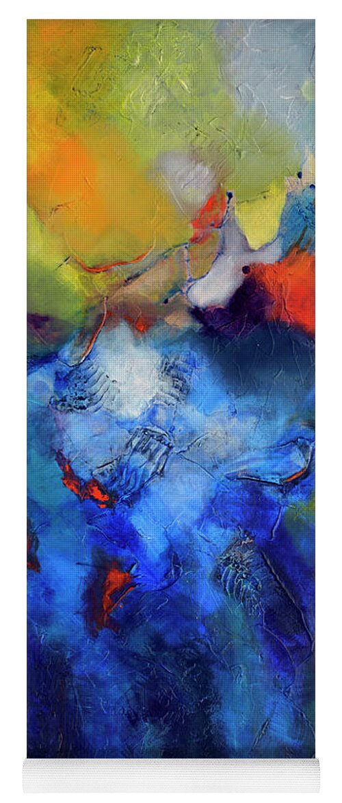 Stone Yoga Mat featuring the painting Strata 2 by Sally Trace