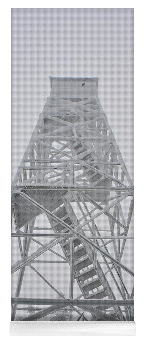 Stratton Fire Tower Incased In Snow Yoga Mat featuring the photograph Stratton Fire Tower Incased in Snow 2 by Raymond Salani III