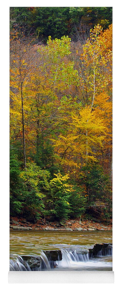 Waterfalls Yoga Mat featuring the photograph Streaming In Color by Kenneth Lane Smith
