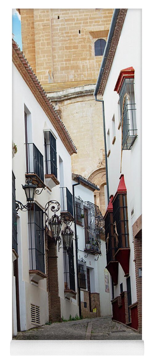 Street In Ronda Yoga Mat featuring the photograph Street in Ronda Spain by Kathy Kelly