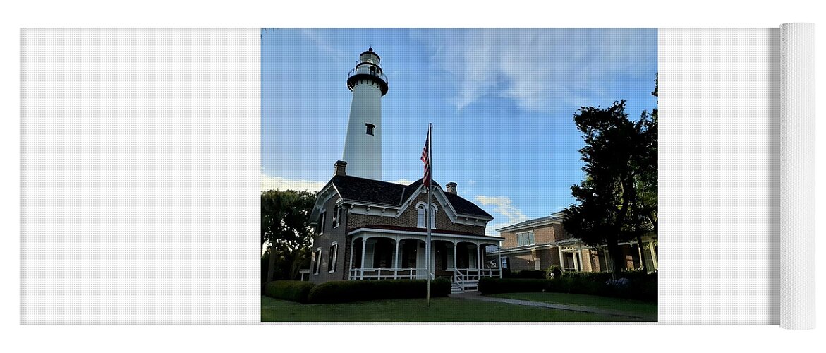 Lighthouses Yoga Mat featuring the photograph St.Simons Lighthouse by Victor Thomason