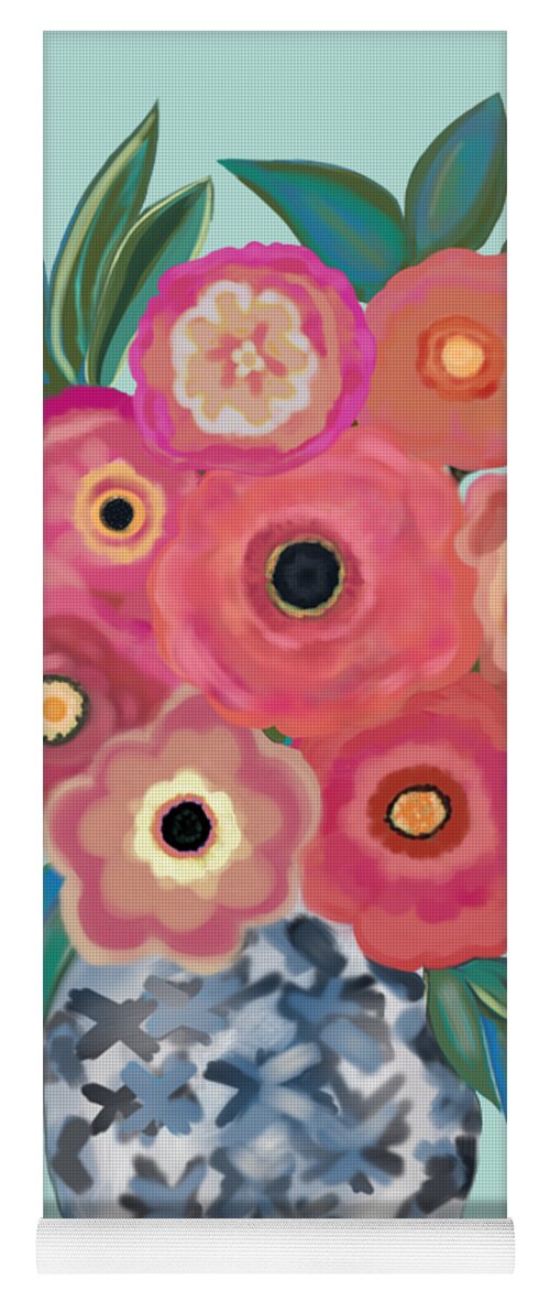 Summer Bouquet Yoga Mat featuring the painting Summer Bouquet Product decal by Christine Fournier