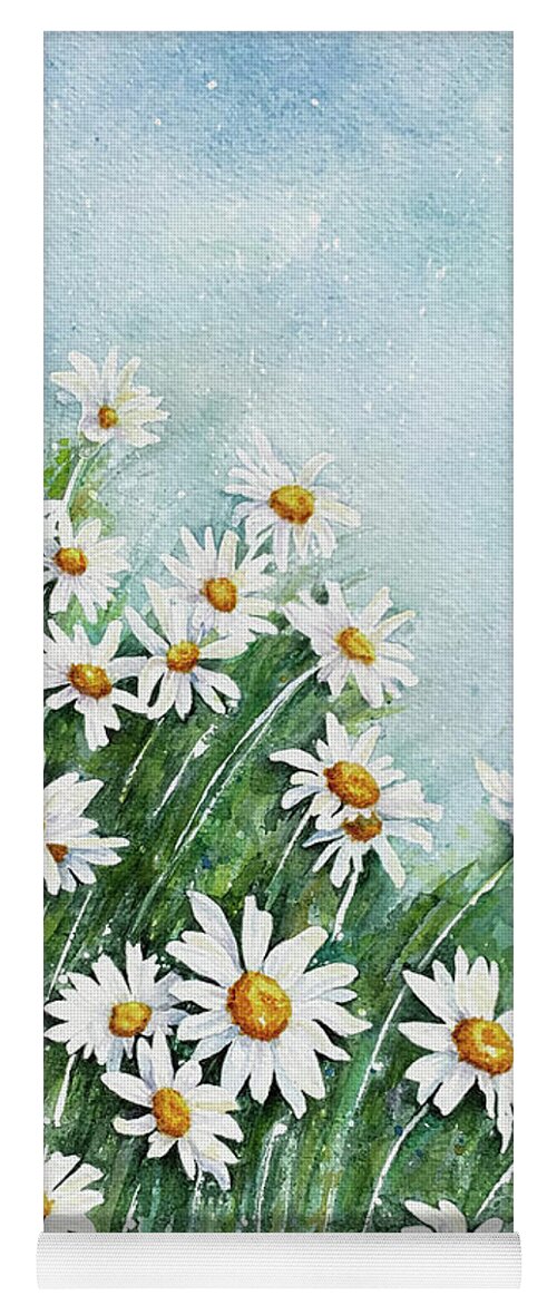 Daisies Yoga Mat featuring the painting Summer Breeze by Lori Taylor