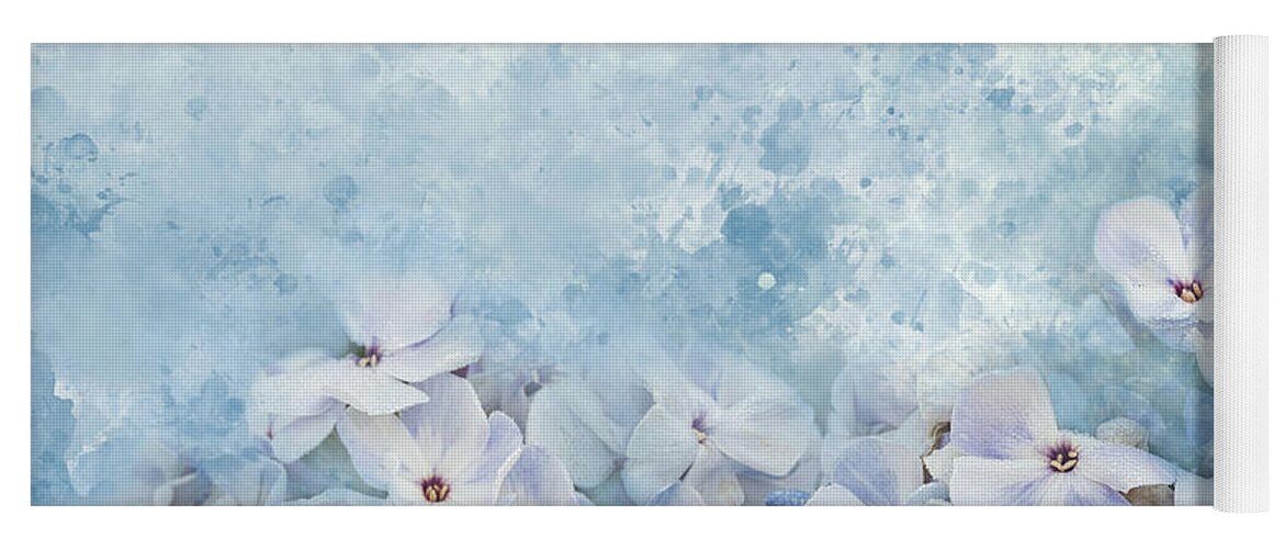 Blue Yoga Mat featuring the photograph Summer Phlox Textures by Amy Dundon