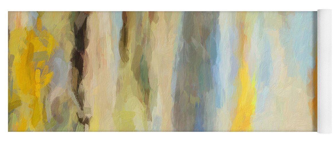 Modern Art Yoga Mat featuring the painting Summer Suntrance by Trask Ferrero