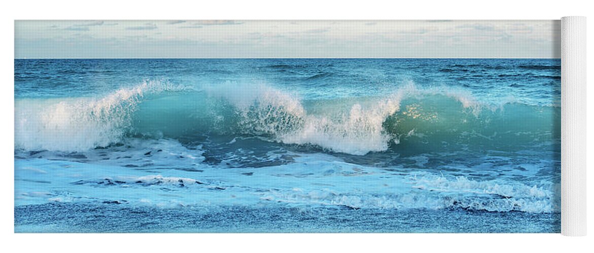 Wave Yoga Mat featuring the photograph Summer Surf Ocean Wave by Laura Fasulo