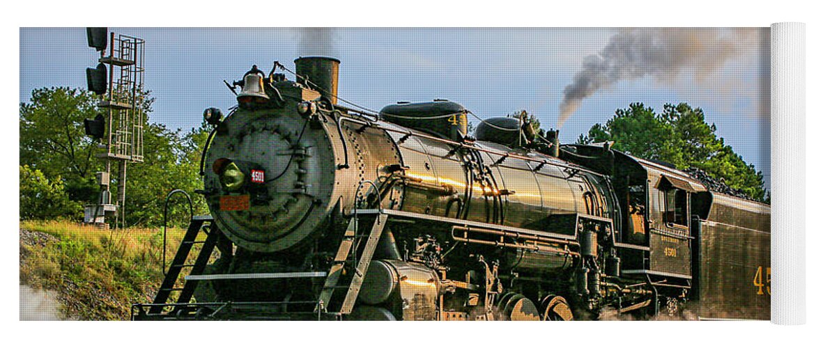 Steam Engine Yoga Mat featuring the photograph Summerville Express by Dale R Carlson