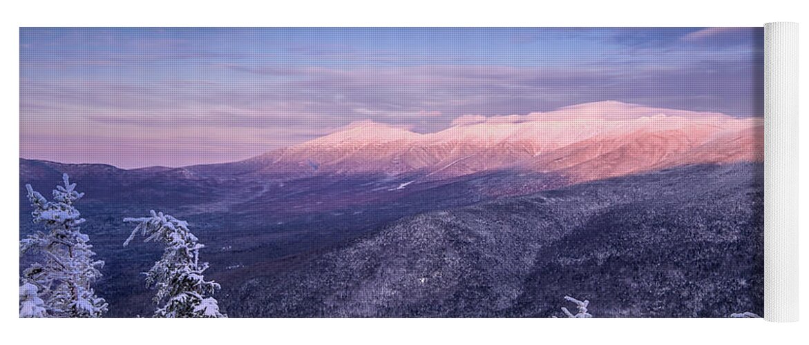 Highland Center Yoga Mat featuring the photograph Summit Views, Winter On Mt. Avalon by Jeff Sinon