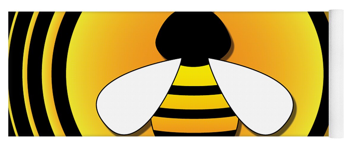 Honey Bee Yoga Mat featuring the digital art Sun Bee by Pelo Blanco Photo