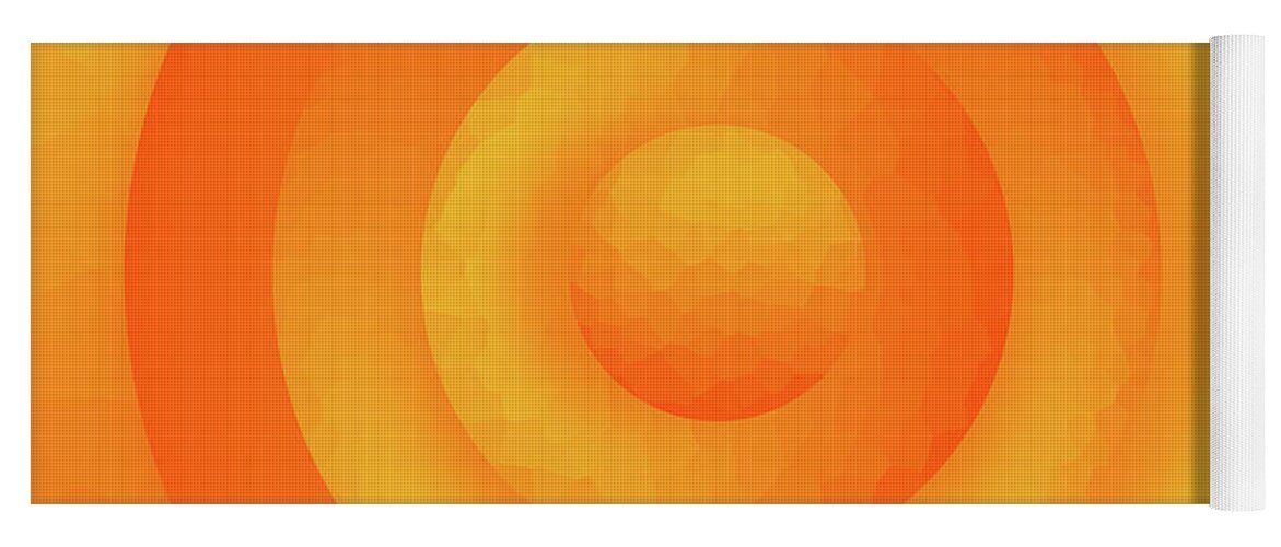Abstract Yoga Mat featuring the digital art Sun Circle by Liquid Eye