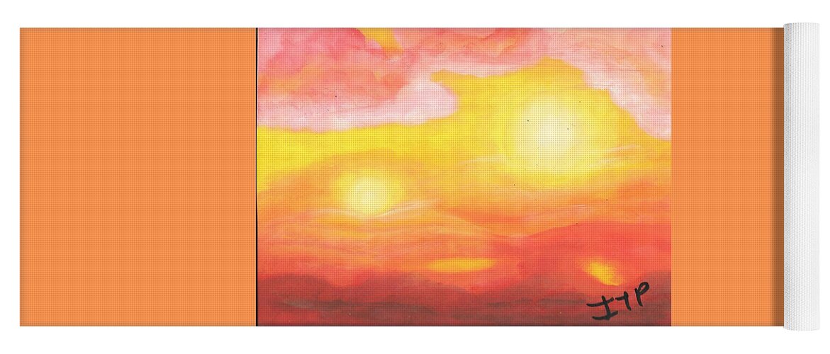 Sun Yoga Mat featuring the painting Sun Like Me by Esoteric Gardens KN