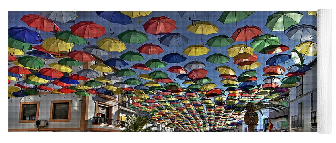 Umbrella Yoga Mat featuring the photograph Sun Shadow in Malpartida De Caceres - Spain by Paolo Signorini