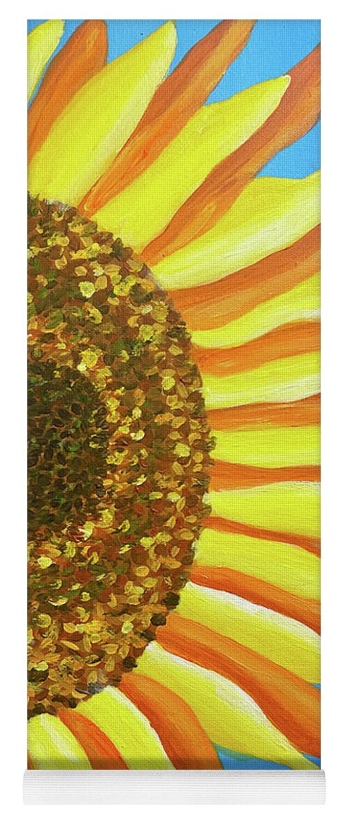 Sunflower Yoga Mat featuring the painting Sunflower One by Christina Wedberg