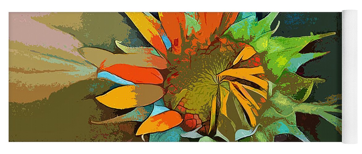 Nature Yoga Mat featuring the digital art Sunflower by Pennie McCracken