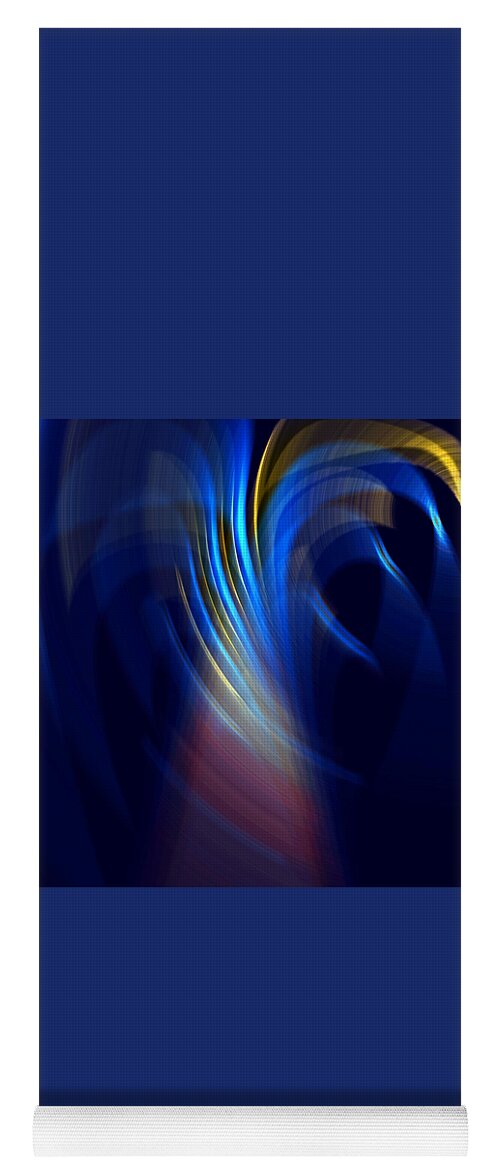 Abstract Art Yoga Mat featuring the digital art Sunray Blues by Ronald Mills