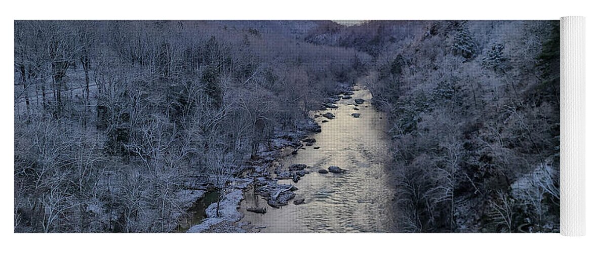 Blue Ridge Parkway Yoga Mat featuring the photograph Sunrise after Snow by Deb Beausoleil