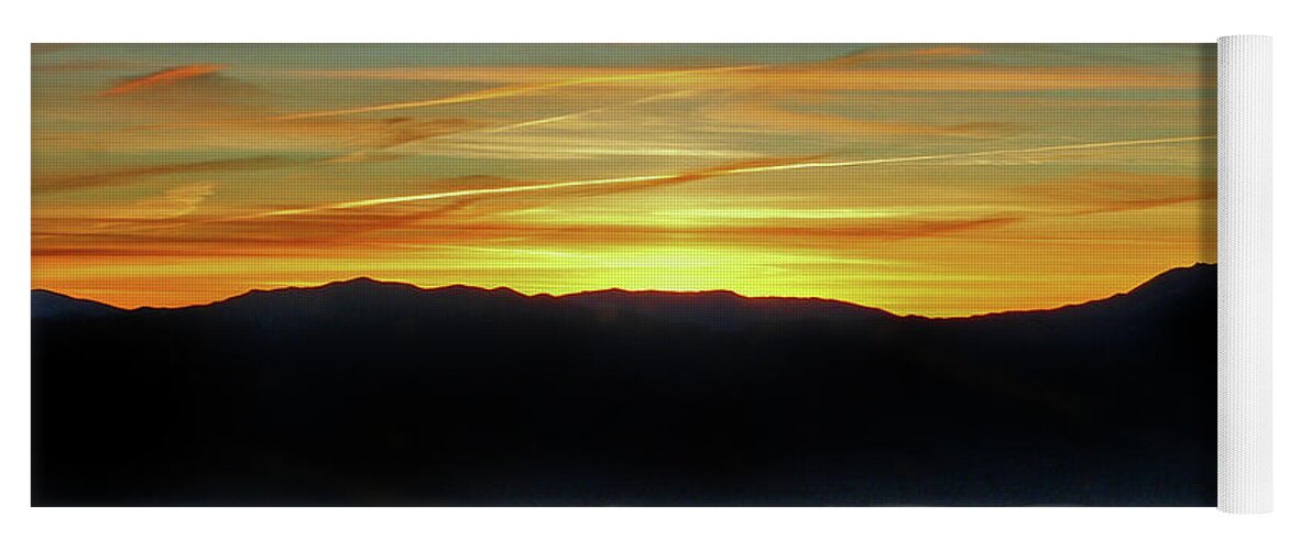 Skyscapes Yoga Mat featuring the photograph Sunrise and Clouds by Beverly Read