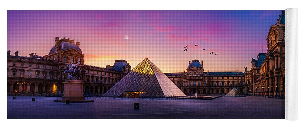 France Yoga Mat featuring the photograph Sunrise at the Louvre by Dee Potter