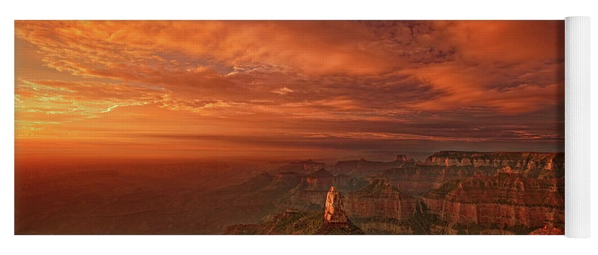 Dave Welling Yoga Mat featuring the photograph Sunrise Clouds North Rim Grand Canyon National Park Arizona by Dave Welling
