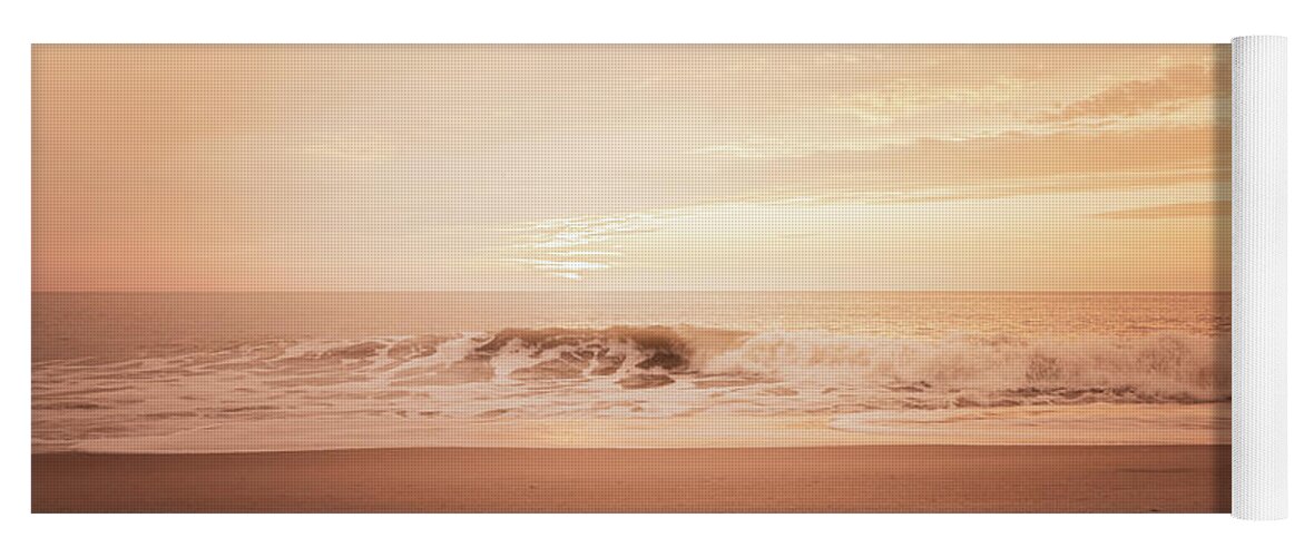 Sunrise Yoga Mat featuring the photograph Sunrise Dewey Beach Wide by Jason Fink