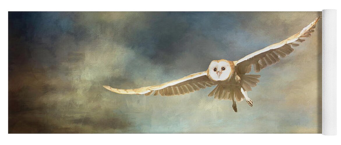 Owl Yoga Mat featuring the digital art Sunrise Flight by Nicole Wilde