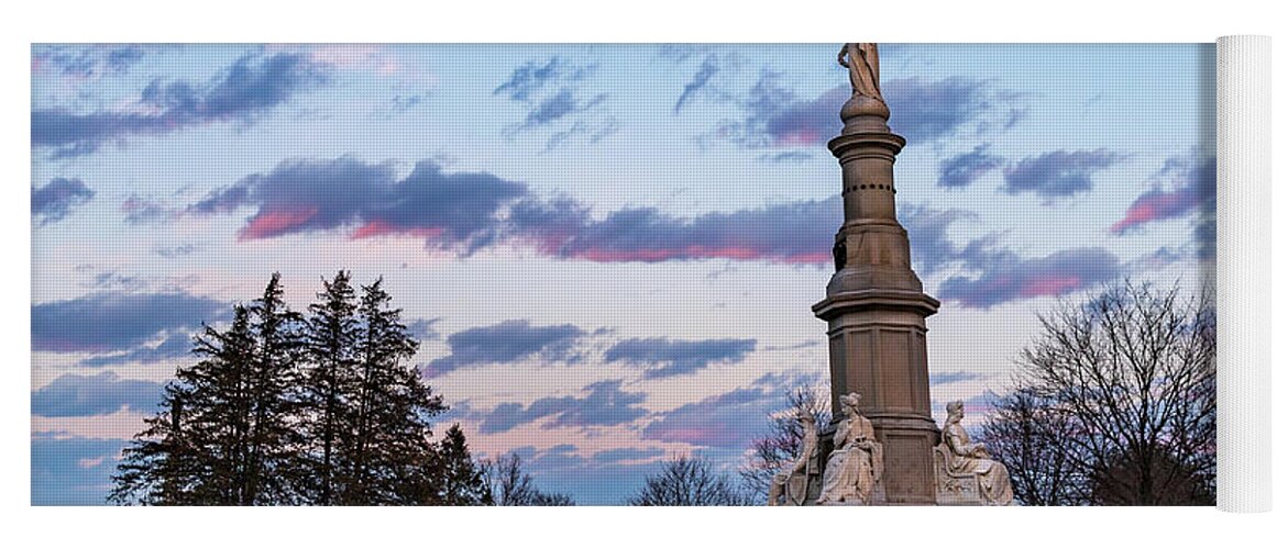 Historic Yoga Mat featuring the photograph Sunrise in Gettysburg 5 by Amelia Pearn