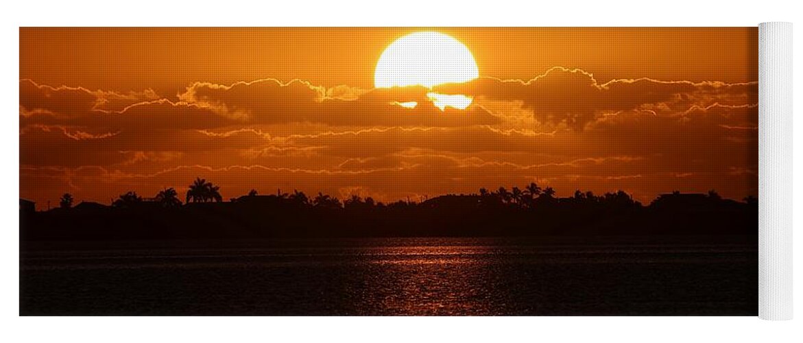 Sunset Yoga Mat featuring the photograph Sunrise in Key West by Mingming Jiang