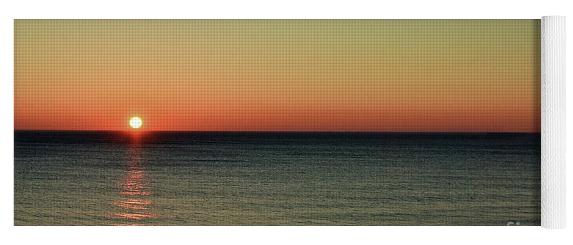 Sunrise Yoga Mat featuring the photograph Sunrise over the sea by Yavor Mihaylov
