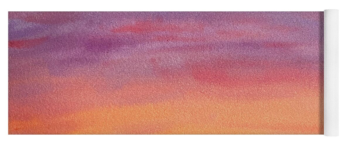 Sunset Yoga Mat featuring the painting Sunset 2.0 by Lisa Neuman