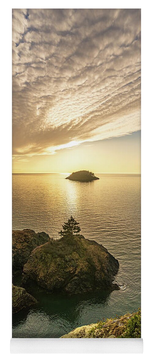 Sunset Yoga Mat featuring the photograph Sunset above Deception Isl. by Gary Skiff