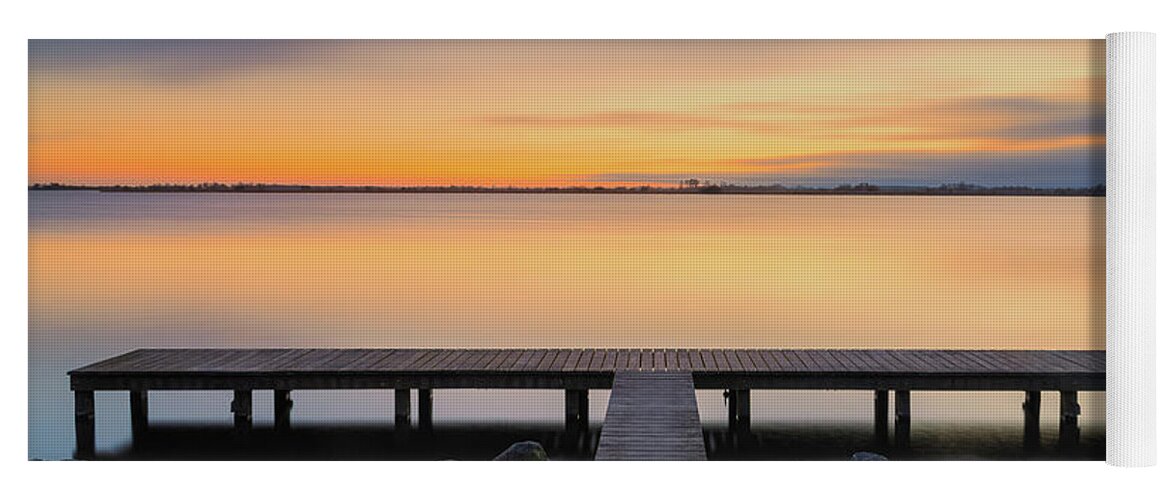 Schildmeer Yoga Mat featuring the photograph Sunset at Schildmeer by Henk Meijer Photography