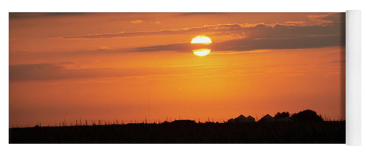 Nebraskasc Yoga Mat featuring the photograph Sunset before the Storm...001 by NebraskaSC