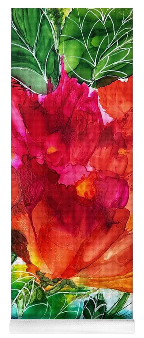 Flowers Yoga Mat featuring the painting Sunset Bouquet by Marcia Breznay