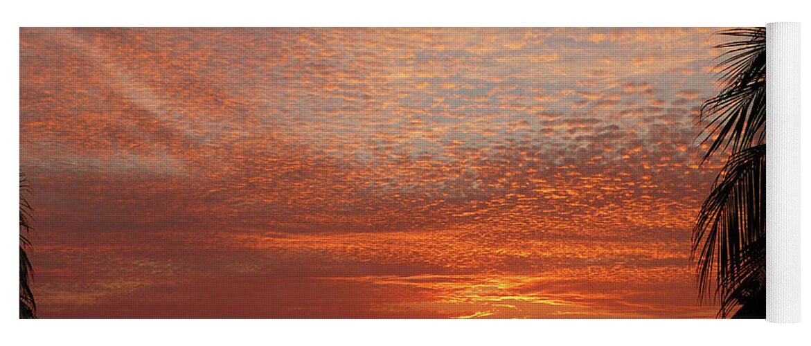 Setting Sun Yoga Mat featuring the photograph Sunset In Troncones by Rosanne Licciardi