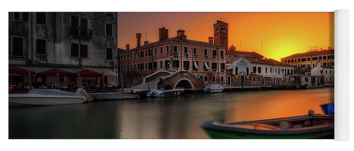 Sunset Yoga Mat featuring the photograph Sunset in Venice by The P