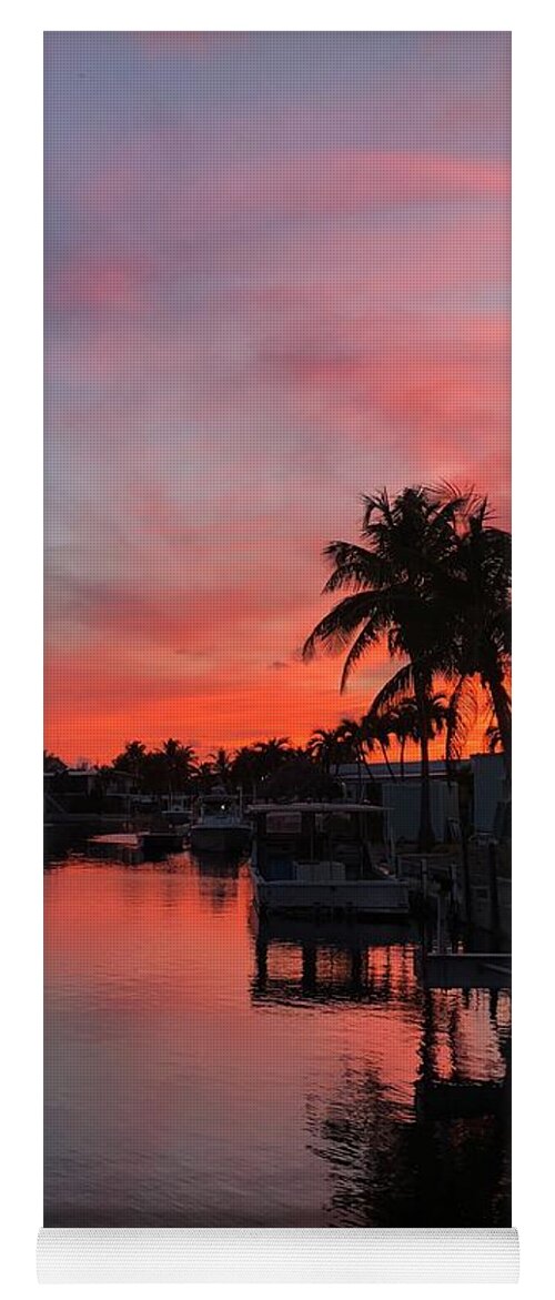 Sunset Yoga Mat featuring the photograph Sunset Over Key Largo, Florida by Shirley Galbrecht