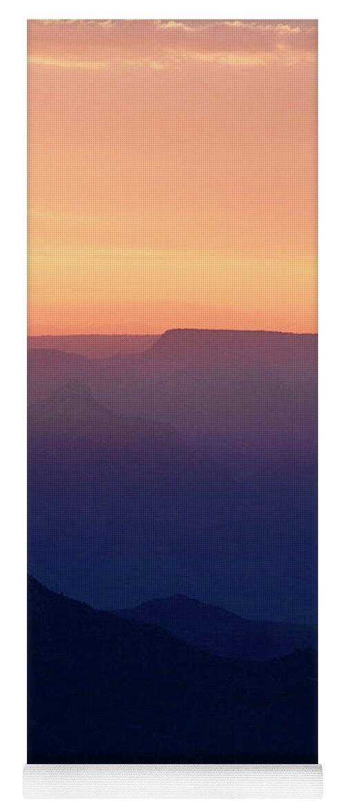 Canyon Yoga Mat featuring the photograph Sunset over the Canyon by Alina Oswald
