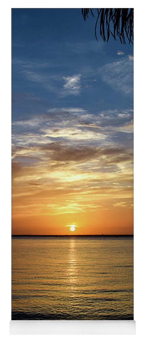 Sunset Yoga Mat featuring the photograph Sunset Reflection on the Water by Beachtown Views