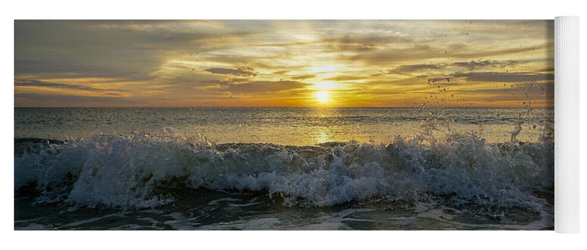 Marco Island Sunset Yoga Mat featuring the photograph Sunset splash by Joey Waves