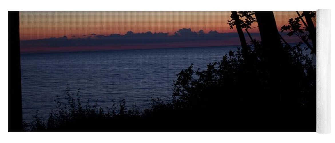 Lake Erie Yoga Mat featuring the photograph Sunset view by Yvonne M Smith