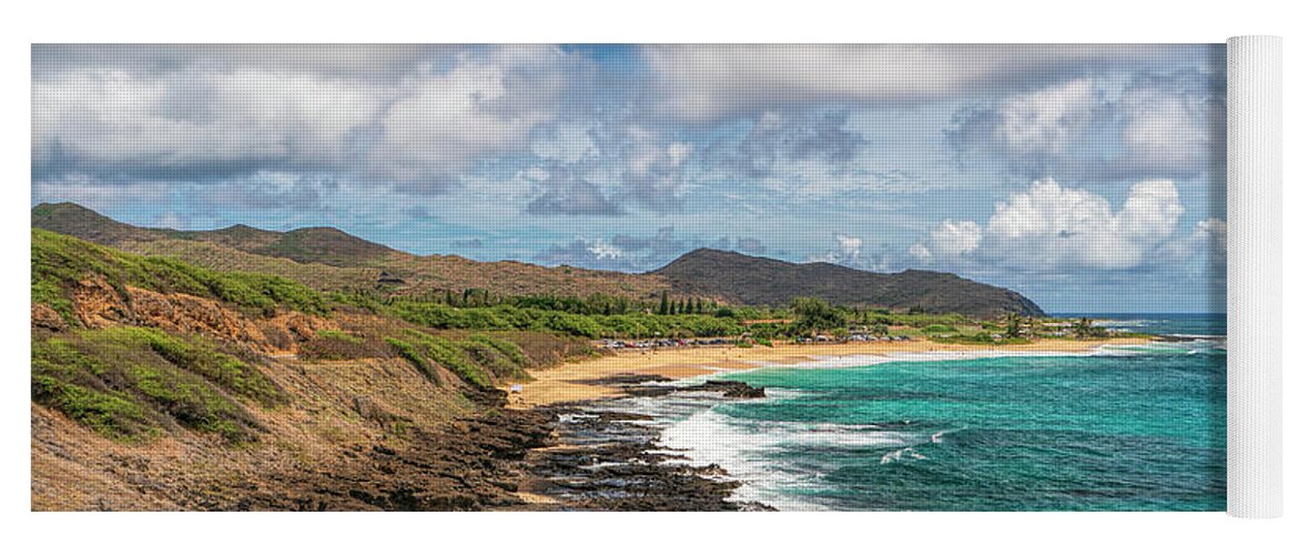 Hawaii Yoga Mat featuring the photograph Surf, Sea, and Sand on Oahu by Betty Eich