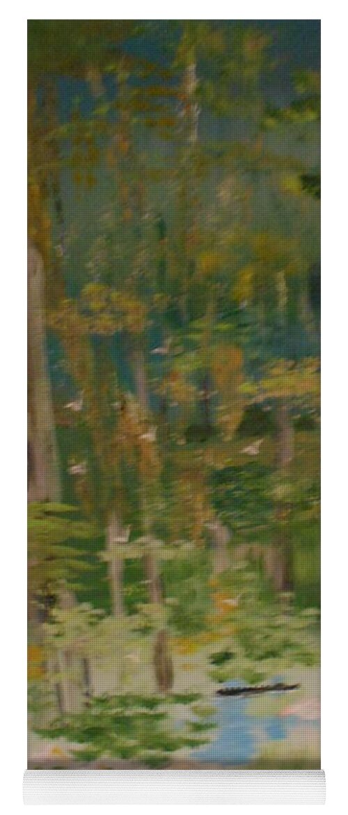 Landscape Yoga Mat featuring the painting Swamp Heaven Painting # 379 by Donald Northup