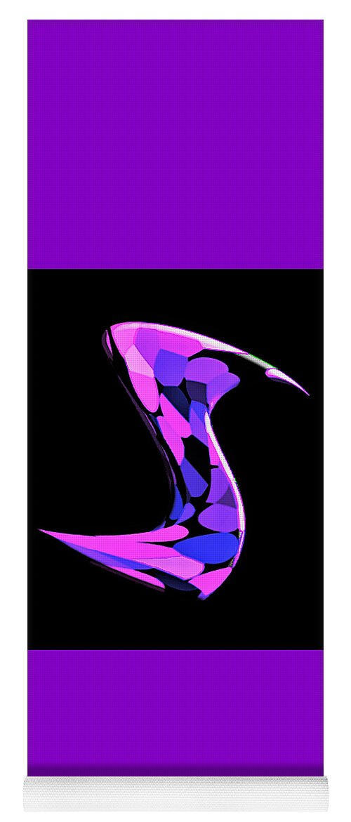 Abstract Yoga Mat featuring the digital art Swan Abstract by Ronald Mills